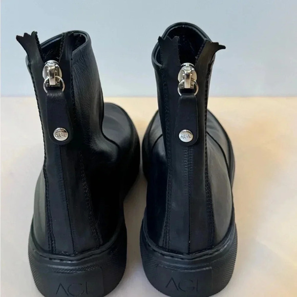 AGL Leather  Meghan Platform Sneaker Bootie Size Women’s 6/36 Made It Italy - Picture 7 of 7